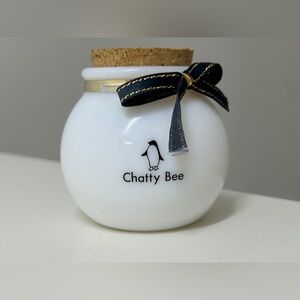 Rare 1970s Vintage Japanese Cork Lidded Porcelain CHATTY BEE Candy Jar